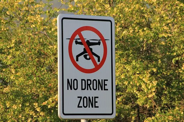 Drone ban sign